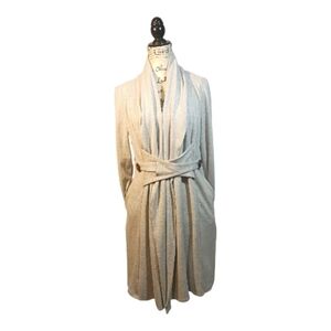 NWOT Women's Vintage Wrap Style Long Knit Trench